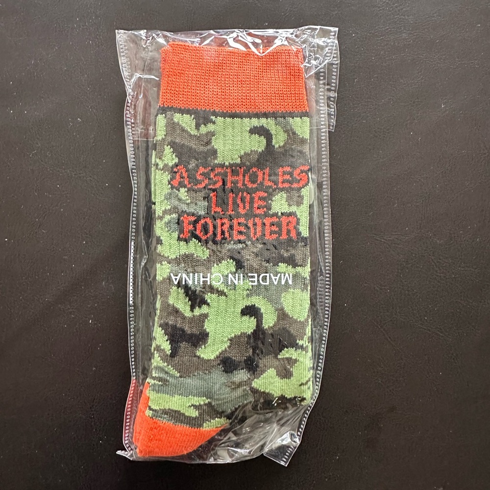 Assholes Live Forever Camo Socks